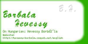 borbala hevessy business card